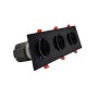 XXLED LED Downlight 45W - Schwenkbar - SCHWARZ - Dreifach - CRI+92 - UGR13 - Detailansicht