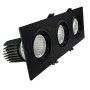 XXLED LED Downlight 45W - SCHWARZ - Schwenkbar - Dreifach - CRI+92 - UGR13