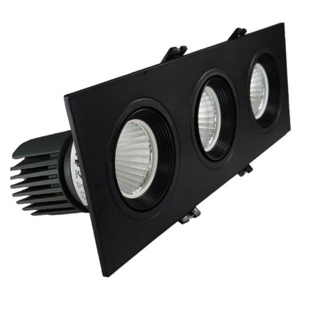 XXLED LED Downlight 45W - SCHWARZ - Schwenkbar - Dreifach - CRI+92 - UGR13