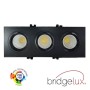 XXLED LED Downlight 45W - SCHWARZ - Schwenkbar - Dreifach - CRI+92 - UGR13 - Detailansicht