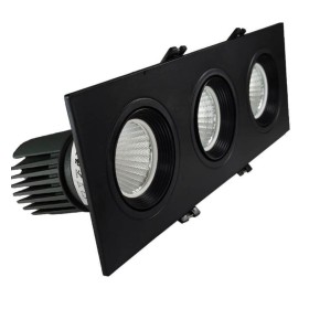 XXLED LED Downlight 45W - SCHWARZ - Schwenkbar - Dreifach - CRI+92 - UGR14