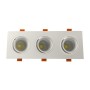 XXLED LED Downlight 45W - Schwenkbar - WEISS Dreifach - CRI+92 - UGR13 - Detailansicht