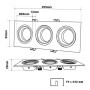 XXLED LED Downlight 45W - Schwenkbar - WEISS Dreifach - CRI+92 - UGR13