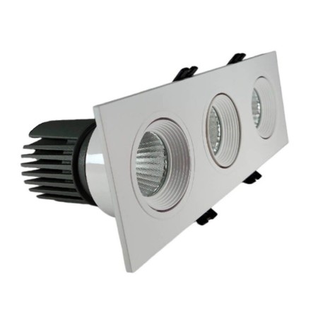 XXLED LED Downlight 45W - WEISS - Schwenkbar - Dreifach - CRI+92 - UGR13