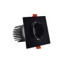 XXLED LED Downlight Carré 15W - Orientable - NOIR - IRC+92 - UGR13 - vue détaillée