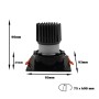 XXLED LED Downlight Carré 15W - Orientable - NOIR - IRC+92 - UGR13