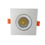 XXLED LED Downlight Quadratisches 15W - Schwenkbar - WEISS - CRI+92 - UGR13 - Detailansicht