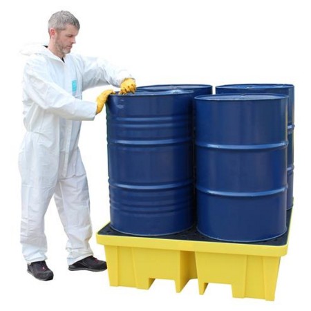 WOLFBAG Auffangpalette für 4 Fässer 250L