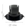 XXLED LED Downlight Rund 15W - Schwenkbar - Schwarz - CRI+92 - UGR13 - technische Ansicht