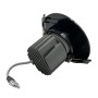 XXLED LED Downlight Rund 15W - Schwenkbar - Schwarz - CRI+92 - UGR13 - technische Ansicht