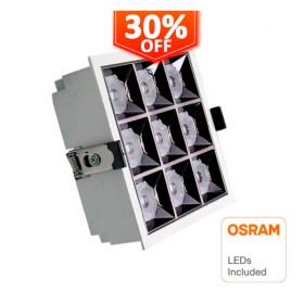 XXLED LED Einbaustrahler 40W mit OSRAM Chip PALACE 24º UGR17 140lm/W