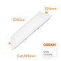 XXLED Faretto a incasso LED 20W Quadrato - OSRAM CHIP DURIS E 2835 - vista dettagliata