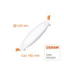 XXLED Faretti a incasso LED 8W circolare - chip OSRAM DURIS E 2835 - vista dettagliata
