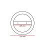 XXLED Cornice convertitore + Piastra LED Slim Rotonda 24W - UGR17 - chip OSRAM DURIS E 2835 - vista dettagliata