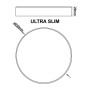 XXLED Plafoniera LED 24W chip OSRAM - DRAMMEN - Argento - vista tecnica