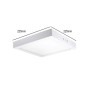 XXLED LED Deckenleuchte Quadratisch Oberfläche 20W - OSRAM CHIP DURIS E 2835 - technische Ansicht