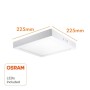 XXLED LED Deckenleuchte Quadratisch Oberfläche 20W - OSRAM CHIP DURIS E 2835 - technische Ansicht