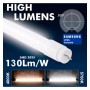 XXLED 10x Samsung Kristall LED Röhre 120cm, 18W T8, 300º - Höhe Leuchtkraft - Detailansicht