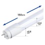 XXLED 10x Samsung Kristall LED Röhre 150cm, 24W T8, 300º - Höhe Leuchtkraft - Produktansicht