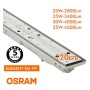 XXLED OSRAM LED-Chip Feuchtraum-Wannenleuchte 120cm (35W-30W-25W-20W Einstellbar) IP66 - Produktansicht