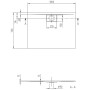 Piatto doccia Villeroy & Boch Architectura Metalrim 100 x 75 x 1,5 cm