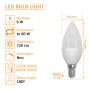XXLED 10stk. Kerze 6W LED Lampe E14 C37 180º - OSRAM CHIP DURIS E 2835 - technische Ansicht