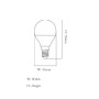 XXLED 10stk. LED Lampe 6W E14 G45 220º - OSRAM CHIP DURIS E 2835 - technische Ansicht