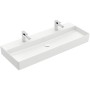 Villeroy & Boch Memento 2.0 Waschtisch 120 cm mit 2 Hahnlöchern, ohne Überlauf - Detailansicht