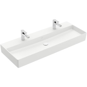 Lavabo Villeroy & Boch Memento 2.0 120 cm con 2 fori per rubinetto, senza troppo pieno