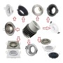 XXLED Modulo LED - 15W - GU10 / MR16 per faretti ad incasso ad anello - IRC+92 - UGR13 - vista tecnica