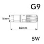 XXLED 10stk. G9 LED Lampe - 5W - 360 ​​° G9 Dimmbare