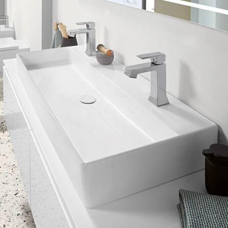 Villeroy & Boch Memento 2.0 Waschtisch 120 cm mit 2 Hahnlöchern, ohne Überlauf