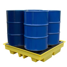 WOLFBAG Flachprofil-Auffangpalette für 4 Fässer 230L
