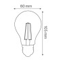 XXLED 10x Stk. LED Filament Birne FILAMENT GLOBE-6 6W E27 - Detailansicht