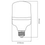 XXLED 10x Stk. LED Birne TORCH-40 40W E27 - Detailansicht