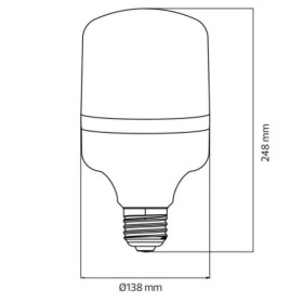 10x Stk. LED Birne TORCH-50 50W E27