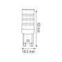 XXLED 10x Stk. LED Kapsellampe PETA-10 10W G9 - Detailansicht
