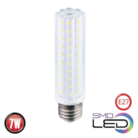 XXLED 10x Stk. LED Stiftsockellampe CORN-7 7W E27 6400K