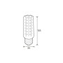 XXLED 10x Stk. LED Stiftsockellampe CORN-7 7W E27 6400K - Detailansicht