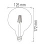 XXLED 10x Stk. LED FILAMENT Birne RUSTIC GLOBE-6 6W E27 2200K - Detailansicht