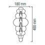 XXLED 10x Stk. LED Filament Birne ORIGAMI-XL 8W E27 Titan - Detailansicht