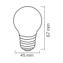 XXLED 10x Stk. LED Farbbirne RAINBOW 1W E27 Gelb - Detailansicht