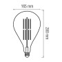 XXLED 10x Stk. LED Birne Filament TOLEDO 8W E27 Amber - Detailansicht