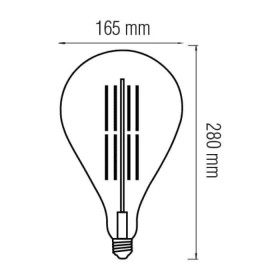 10x Stk. LED Birne Filament TOLEDO 8W E27 Amber