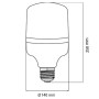XXLED 10x Stk. LED-Birne TORCH-80 80W 6400K E27 - Detailansicht