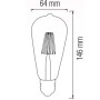 XXLED 10x Stk. LED Filament Birne RUSTIC VINTAGE-6 6W E27 2200K - Detailansicht