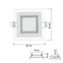 XXLED LED Einbaustrahler MARIA-6 6W Weiss - Detailansicht