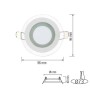 XXLED Proiettore a incasso LED CLARA-6 6W Bianco - vista dettagliata
