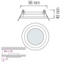 XXLED Proiettore a incasso LED CLARA-6 6W Bianco - vista tecnica