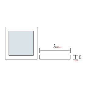 LED Aufbauleuchte 28x28cm ARINA-28 28W Schwarz 6400K
